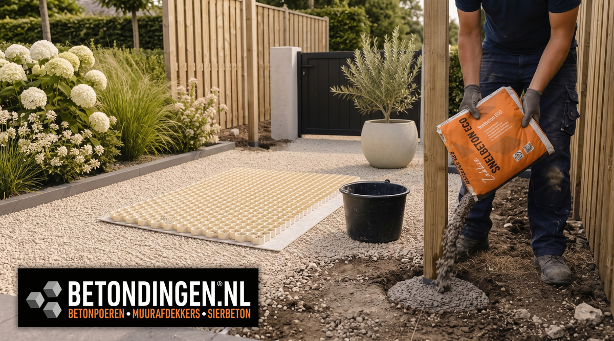 Van beige grindmat tot snelbeton | Betondingen maakt het de hovenier makkelijk
