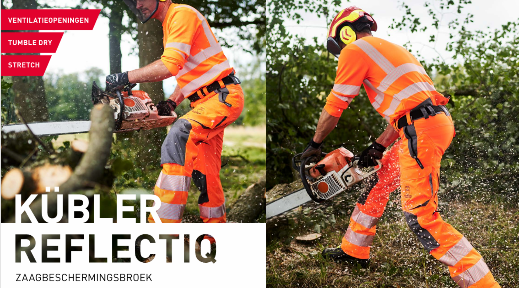Optimale veiligheid en comfort | De nieuwe Kübler REFLECTIQ Zaagbeschermingsbroek