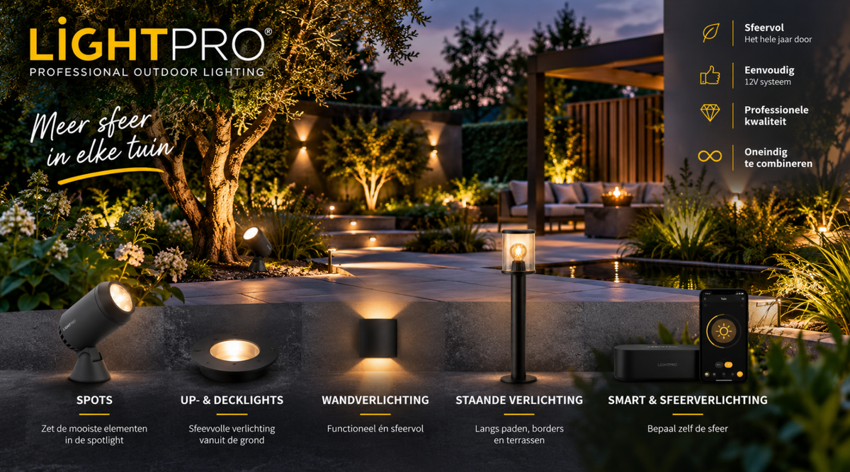 LightPro Tuinverlichting | voor iedere plek in de tuin het juiste licht