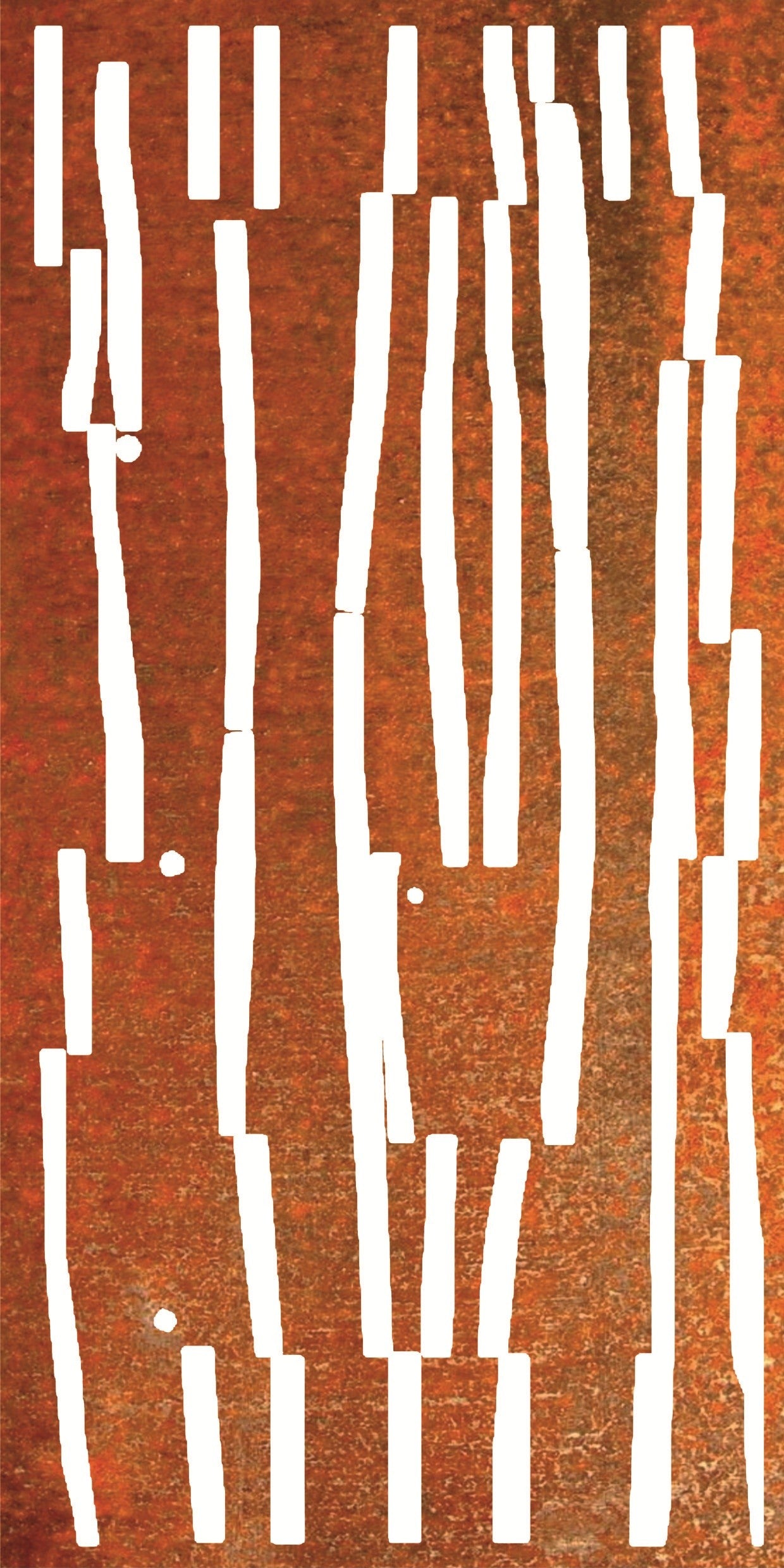 Cortenstaal paneel Bamboe 90x180 cm