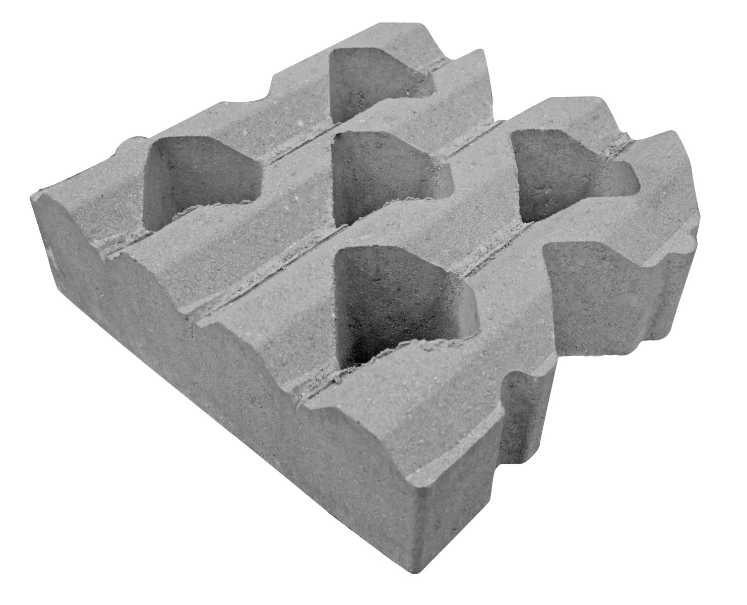 Grasbetontegel type C 40x40x12(40 cm. zijde vlak) BK25 vierkante gaten