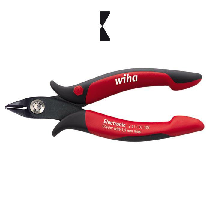 WIHA Zijkniptang Electronic brede, spitse kop zonder facet Z 41 1 03 138mm