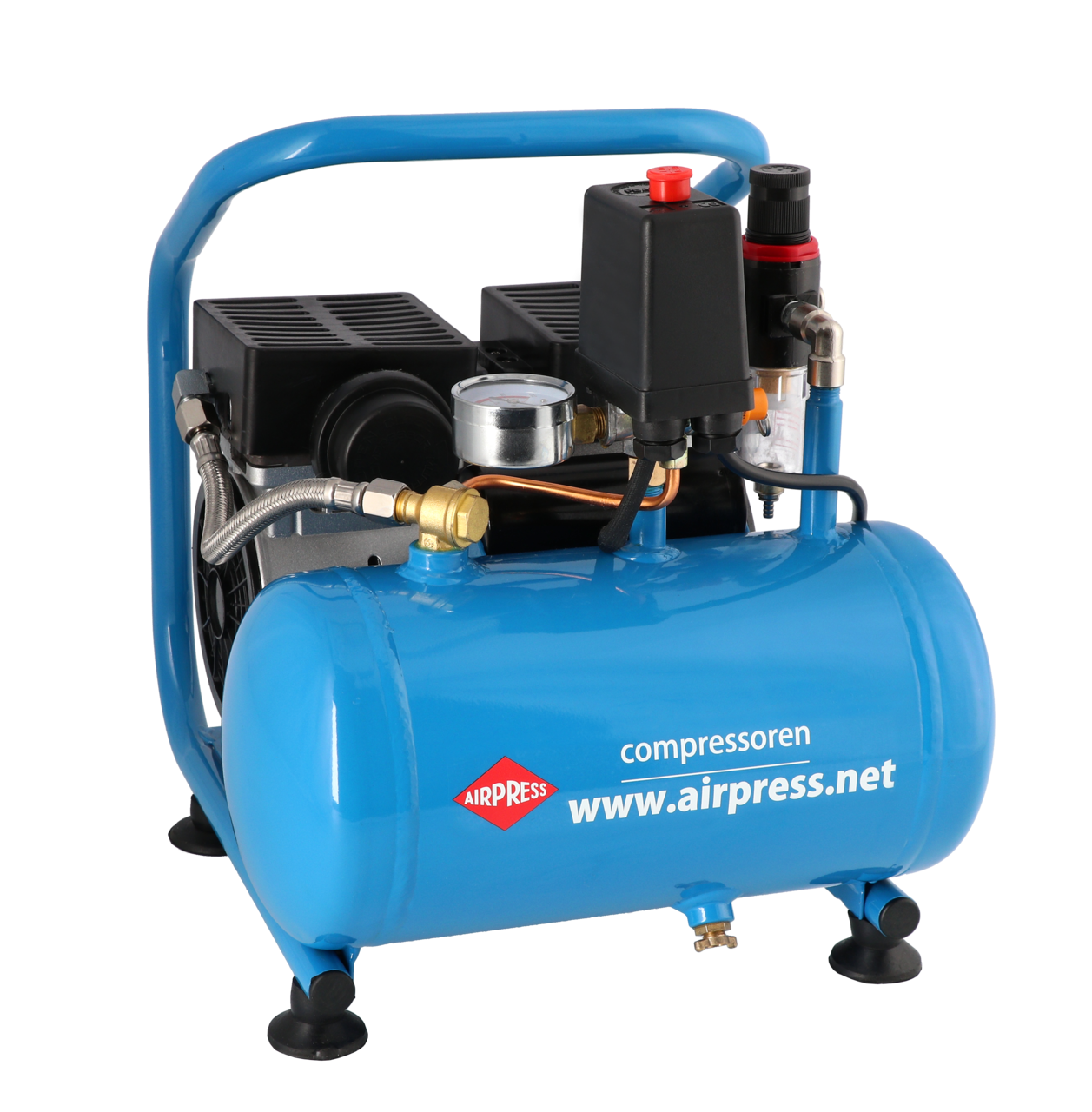 Stille Olievrije Compressor L 6-95 8 bar 0.6 pk 76 l/min 6 l