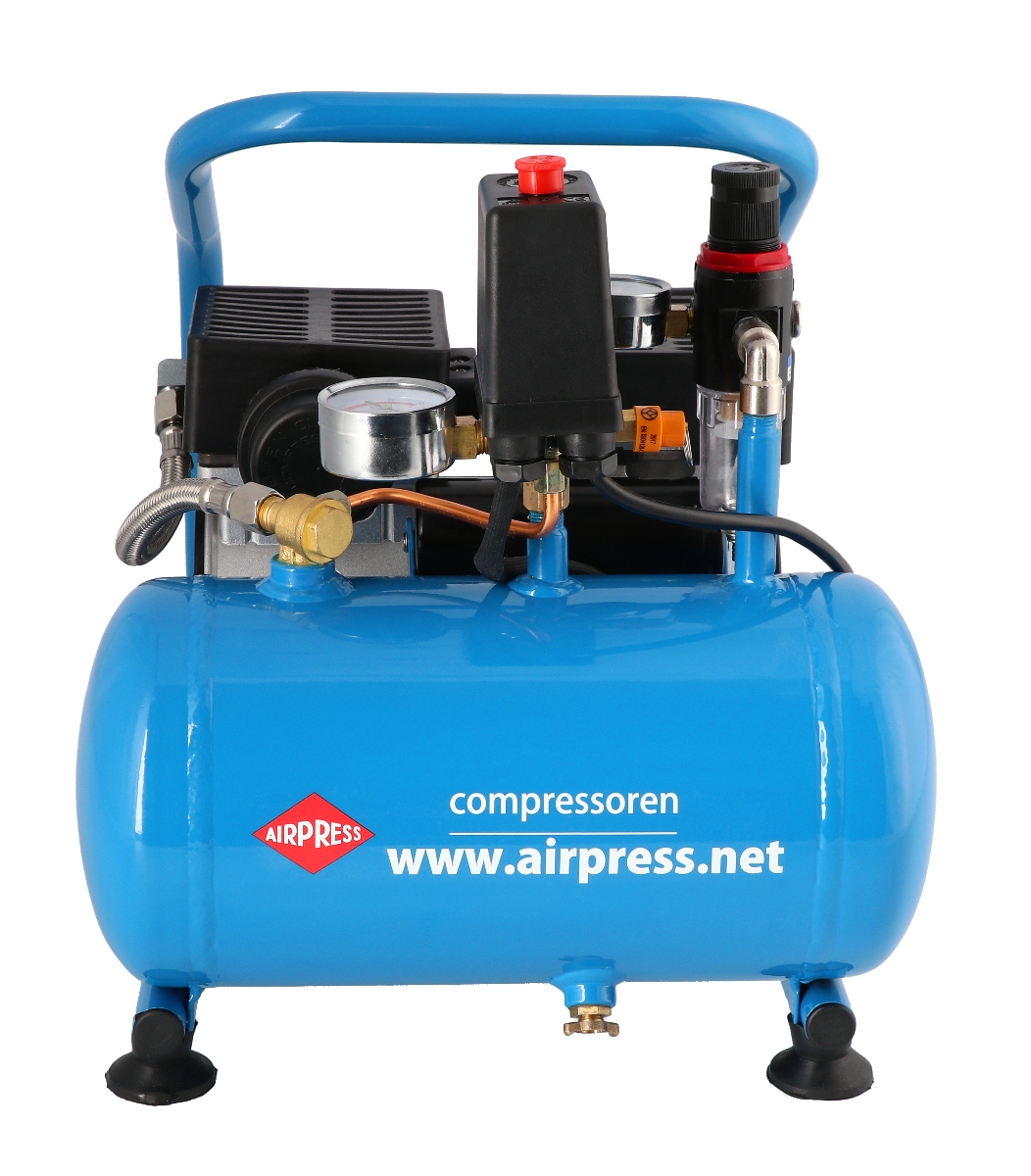 Stille Olievrije Compressor L 6-95 8 bar 0.6 pk 76 l/min 6 l