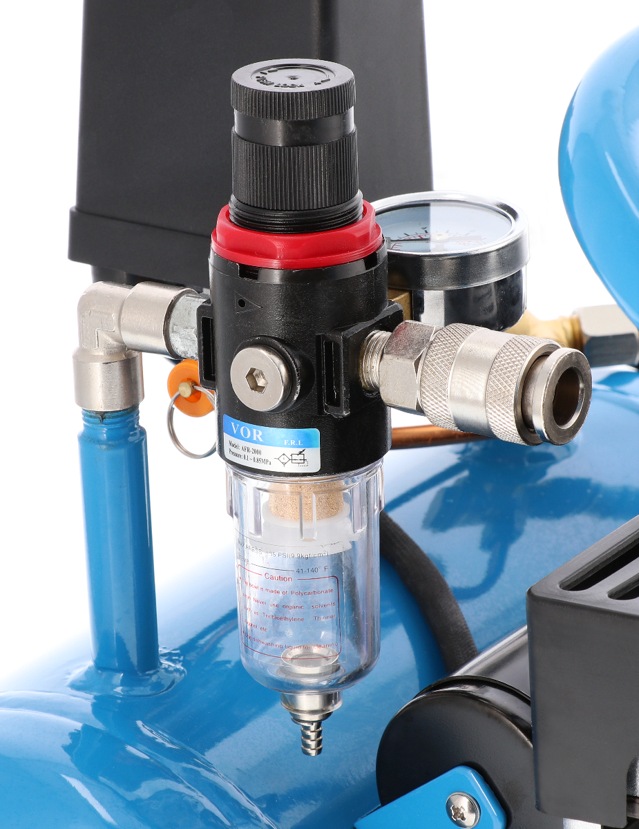 Stille Olievrije Compressor L 6-95 8 bar 0.6 pk 76 l/min 6 l