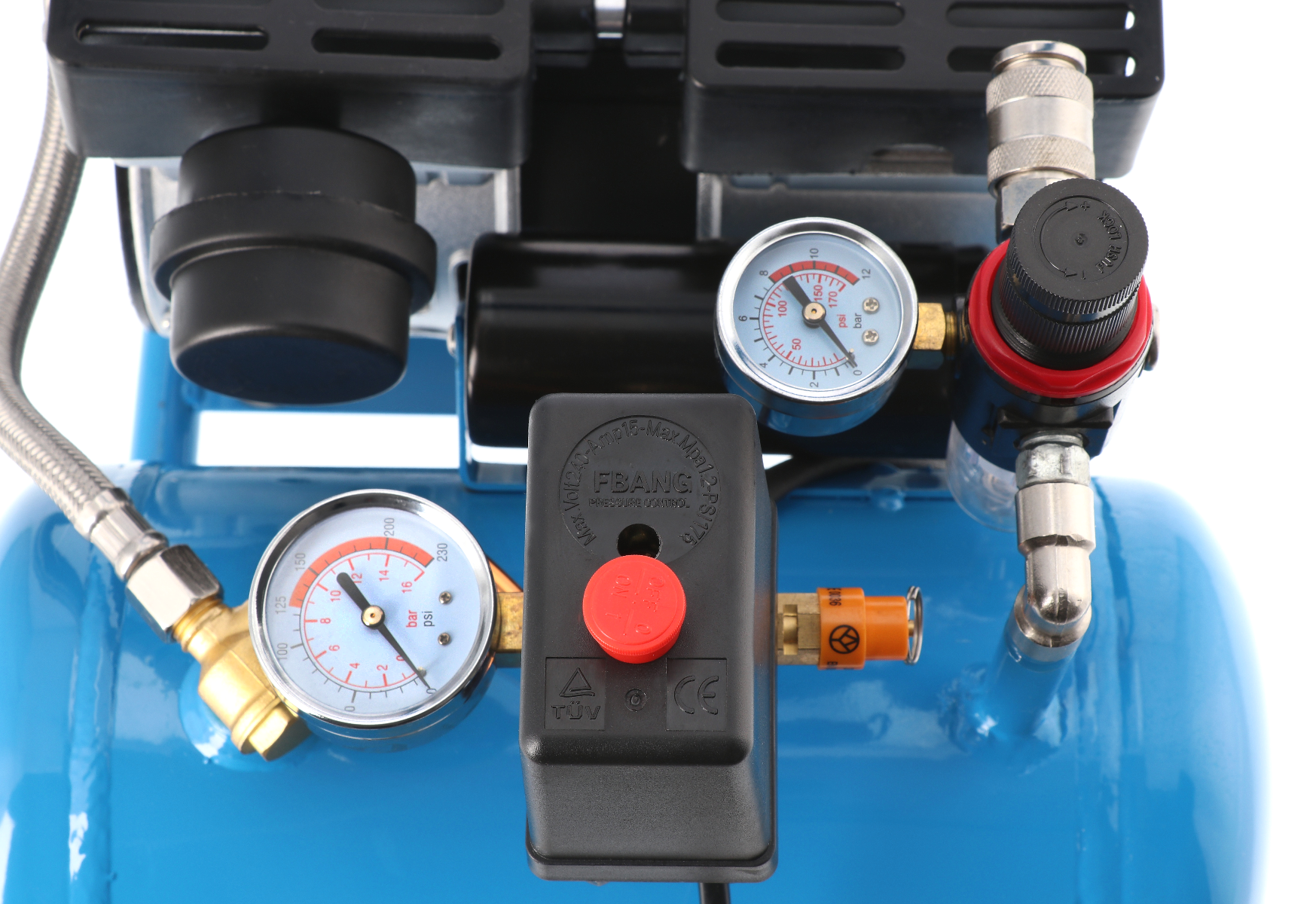 Stille Olievrije Compressor L 6-95 8 bar 0.6 pk 76 l/min 6 l