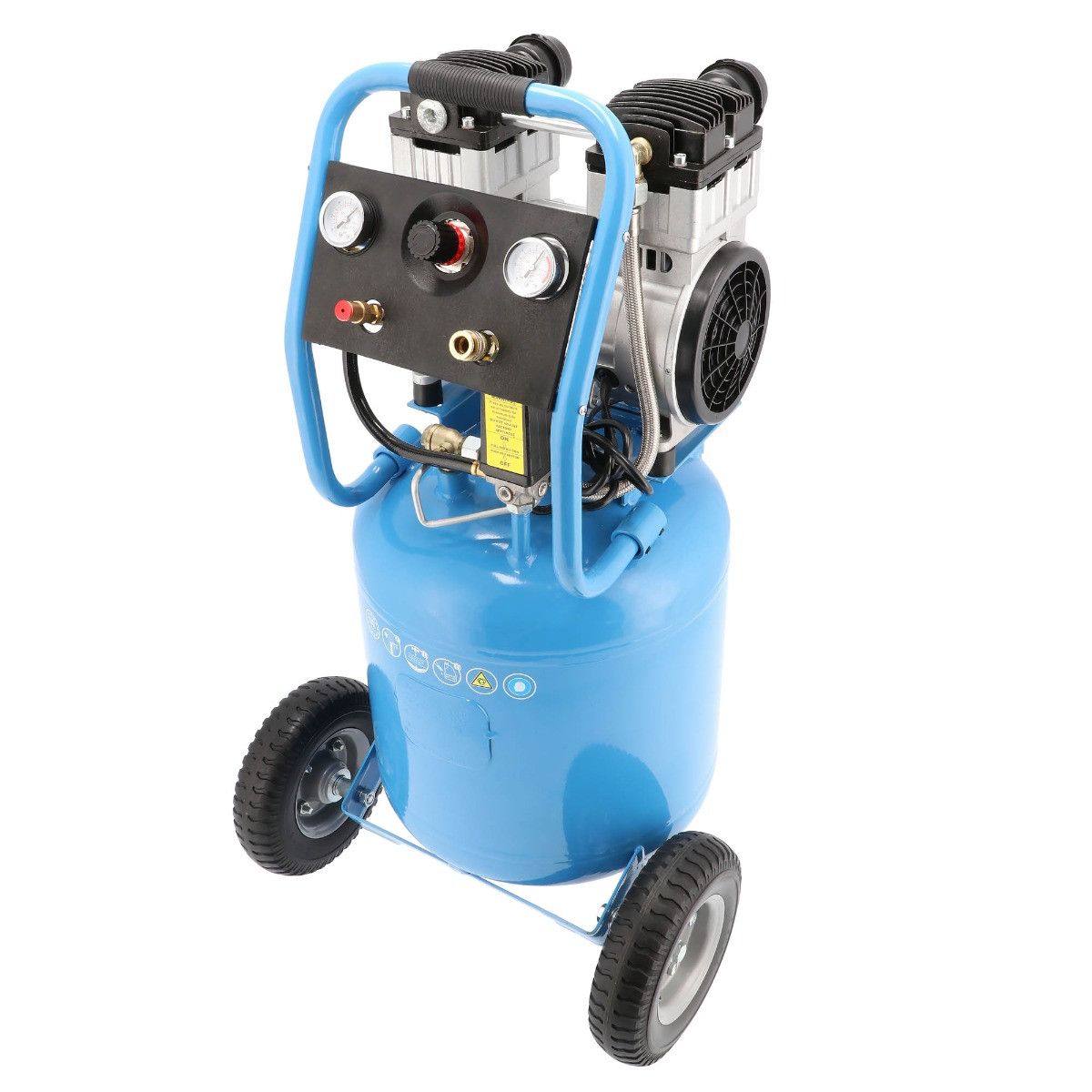 Stille olievrije staande compressor 8 bar 2 pk/1.5 kW 150 l/min 38 l LMVO 40-250