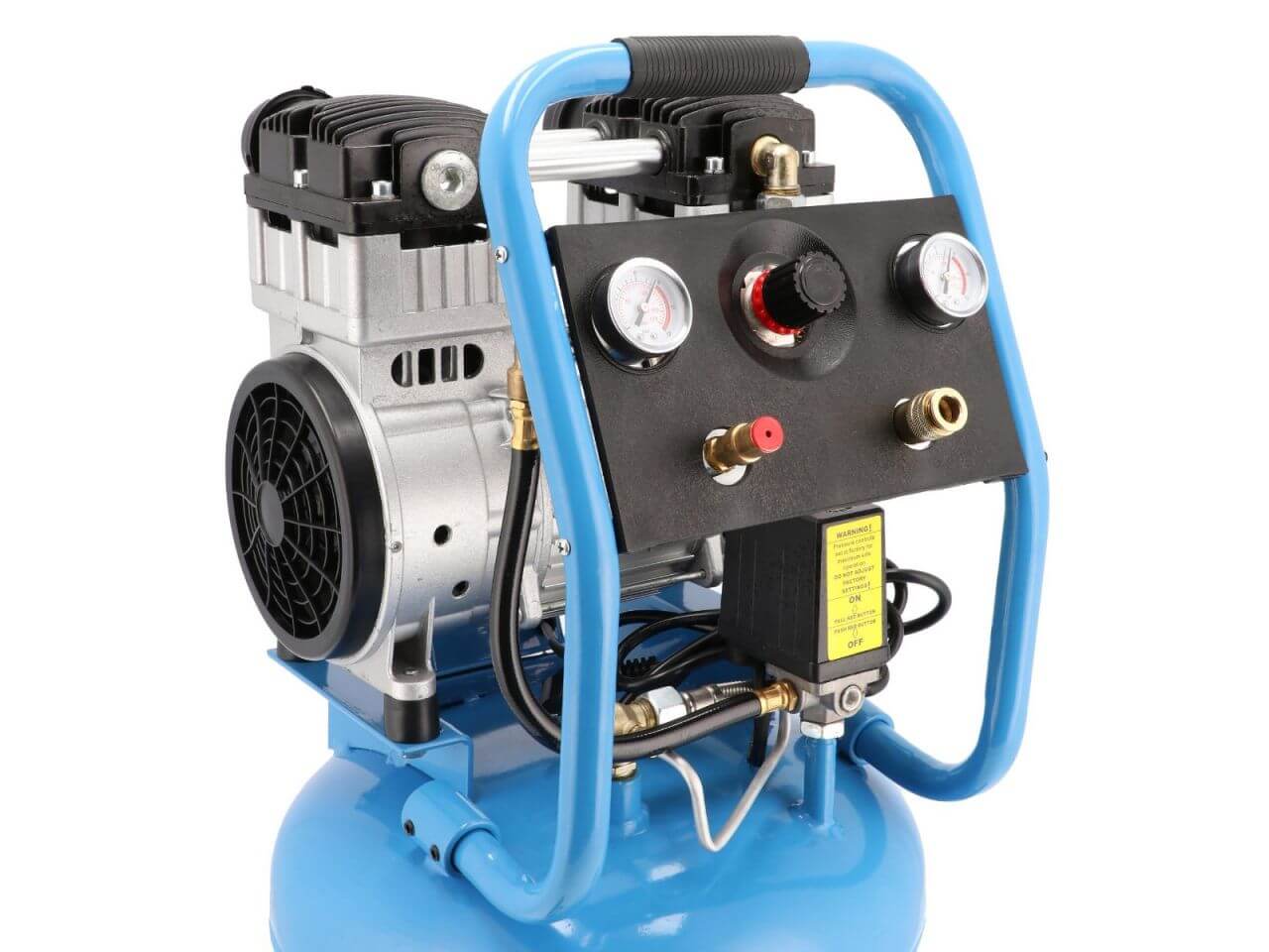 Stille olievrije staande compressor 8 bar 2 pk/1.5 kW 150 l/min 38 l LMVO 40-250