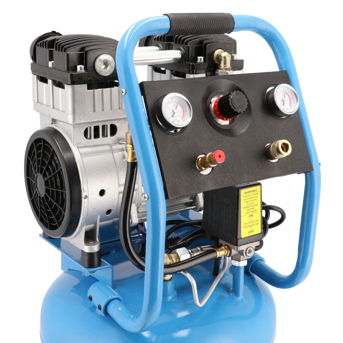 Stille olievrije staande compressor 8 bar 2 pk/1.5 kW 150 l/min 38 l LMVO 40-250