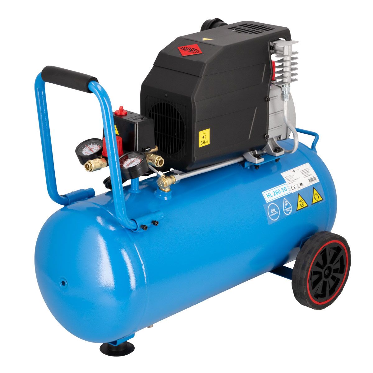 Compressor HL 260-50 8 bar 2 pk/1.5 kW 206 l/min 50 l