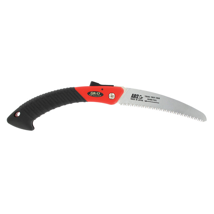 ARS Snoeizaag 17cm, inklapbaar, gebogen, zwart/rood