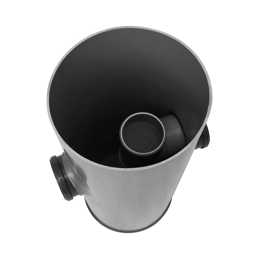 PVC zandvangput, 315 mm, incl filter, 2x 80mm spie, H= 85 cm