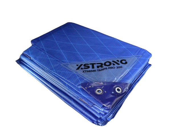 Xstrong Afdekzeil 8x10 Pro 200 Blauw