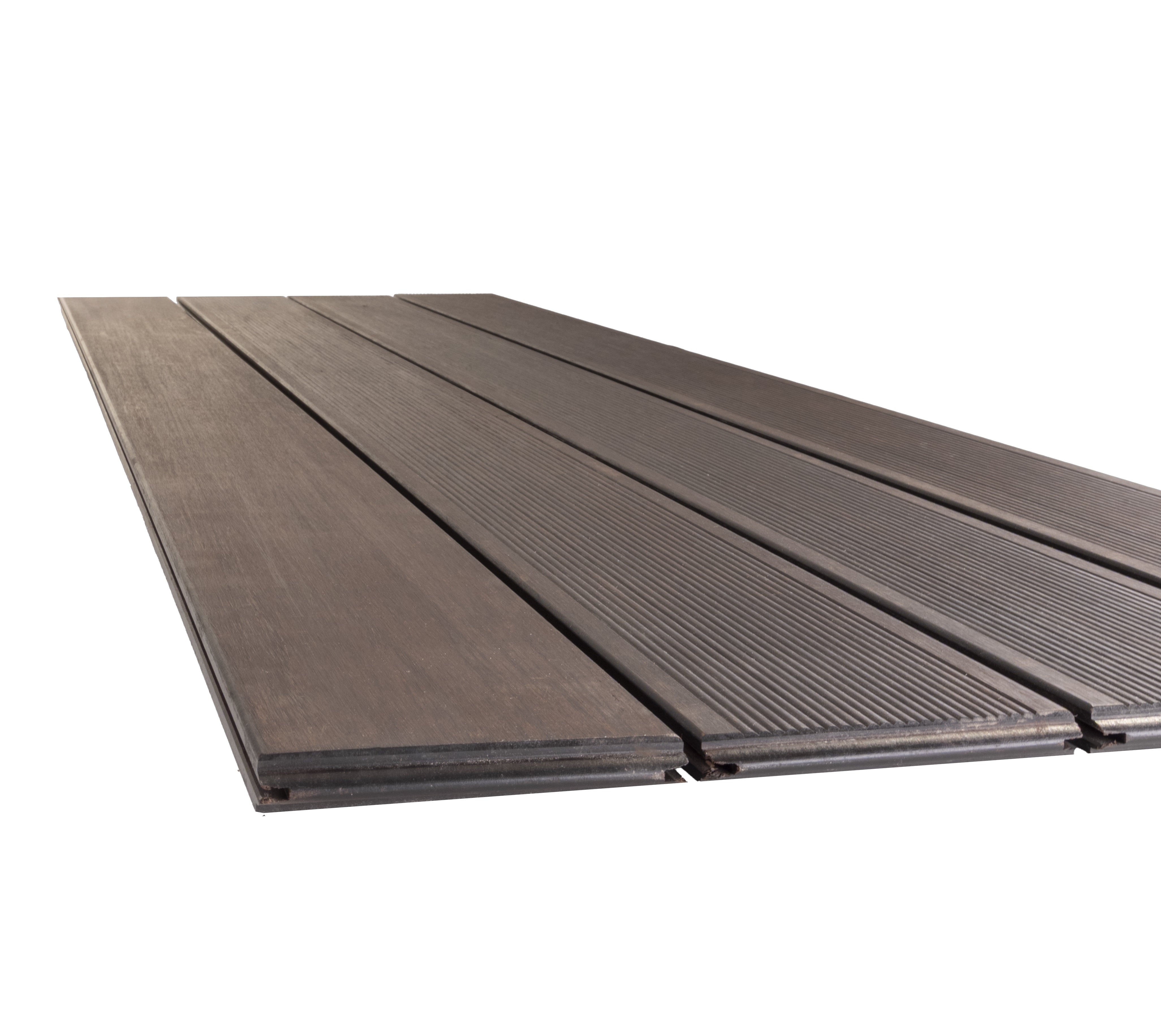 PLNQ® Bamboe Vlonderplank – 1850 x 137 x 18 mm – Donker Houtkleur