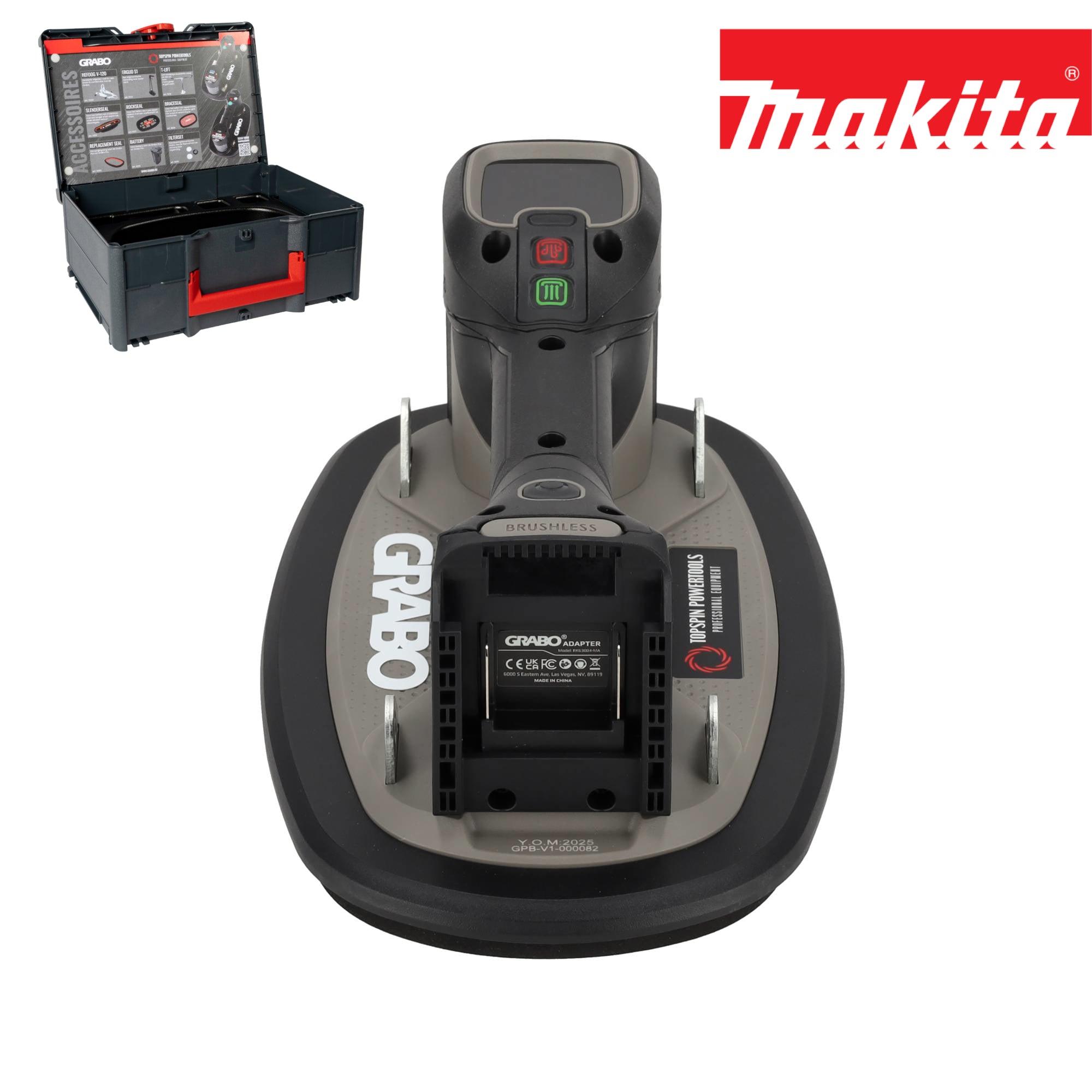 Grabo Pro Brushless in Tanos Systainer- met 18V accuaansluiting