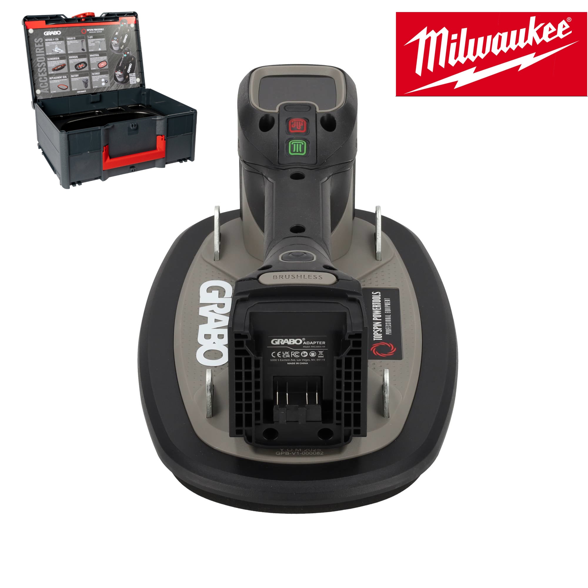 Grabo Pro Brushless in Tanos Systainer- met 18V accuaansluiting