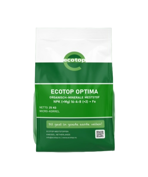 Ecotop Optima 25KG: 16-3-8 +2MgO + 1Fe + Bacteriën