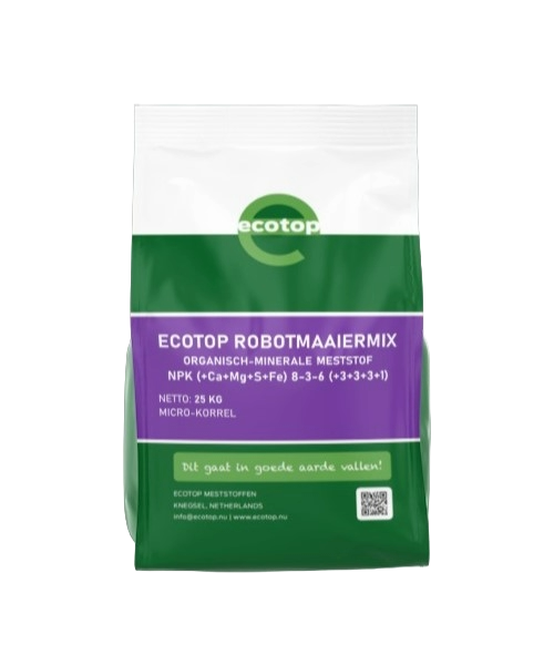 Ecotop Robotmaaiermix 8-3-6 (+3+3+3) + ijzer + humuszuren, 25 kg