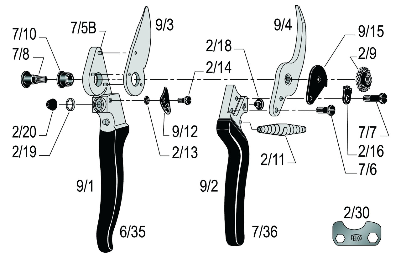 FELCO Snoeischaar type 9
