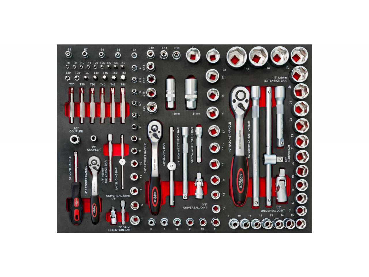 Gereedschapswagen gevuld 447 delig 16 laden