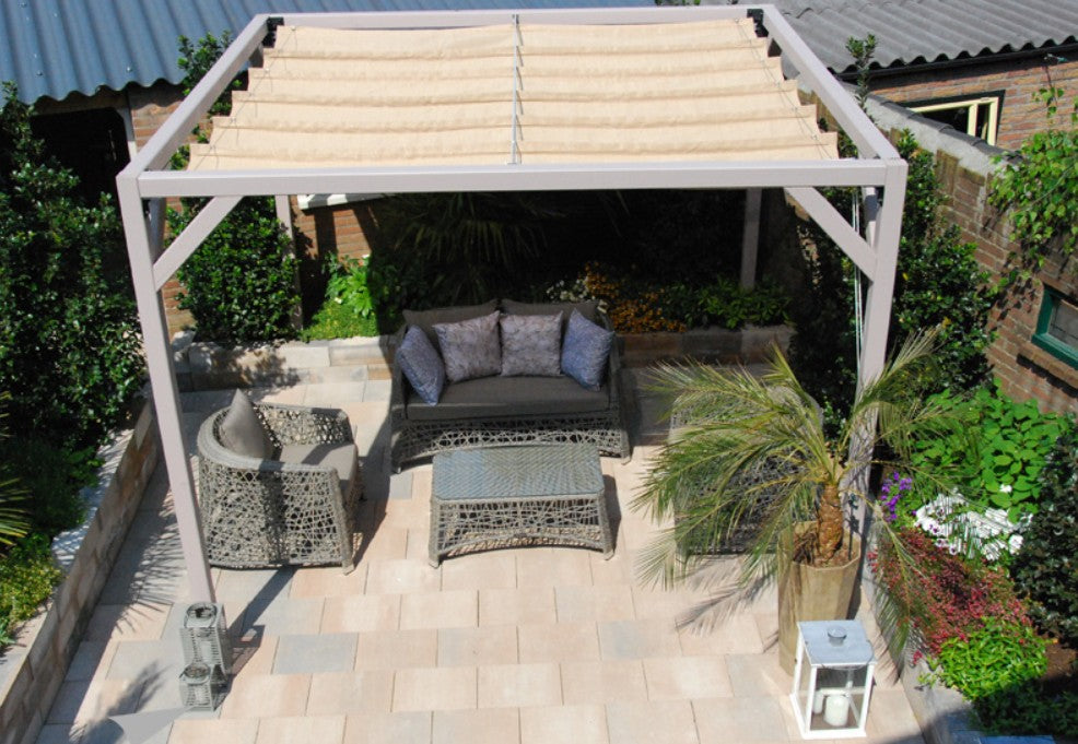 Harmonica uitschuifbaar schaduwdoek