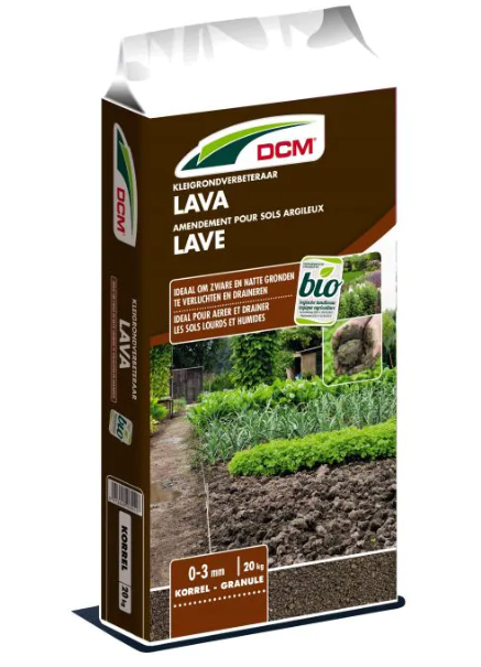 DCM Lavakorrel 0-3 mm grijs 20 KG volle pallet 60 zakken