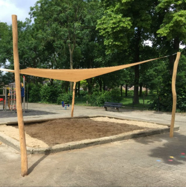 Robinia houten paal voor schaduwdoek