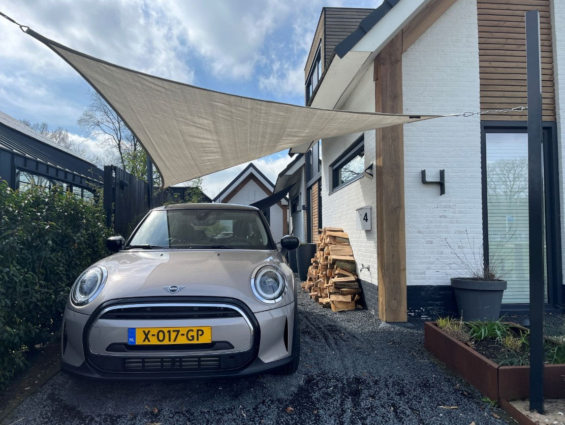 Bevestigingspaal voor schaduwdoek, hoogte instelbaar