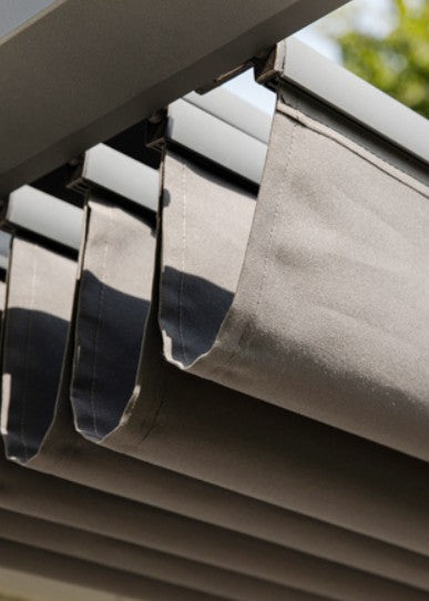 Alu | Pergola + Prosail waterdicht harmonicadoek | 319 x 419 cm