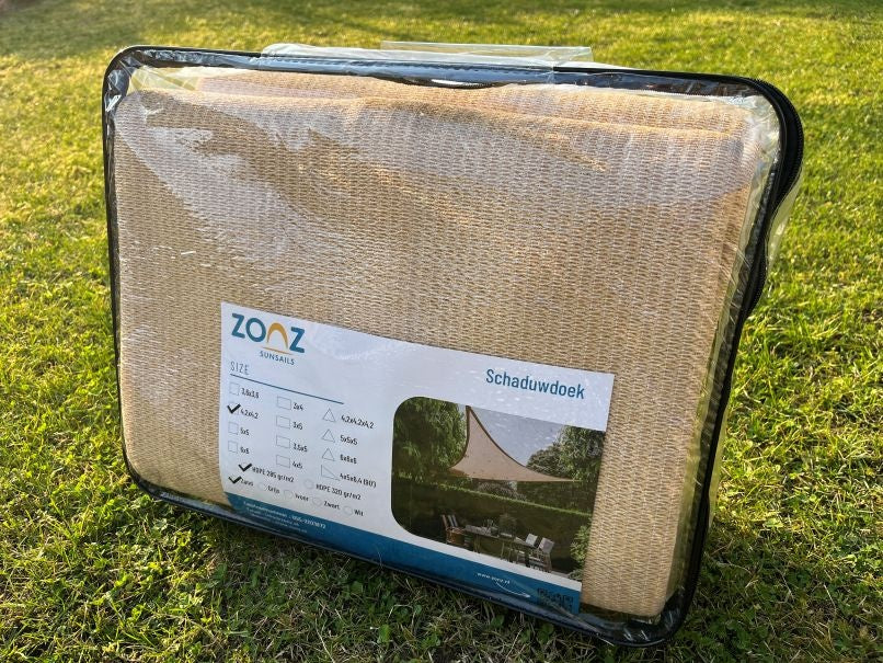 Schaduwdoek Zonz vierkant 4 x 4 m