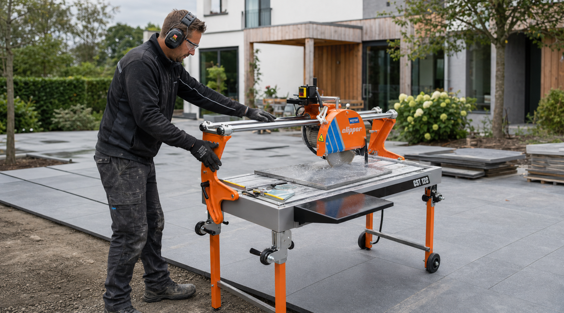 Norton Clipper CST 120 | de specialist voor lange, nauwkeurige zaagsneden in steen en bestratingsmateriaal