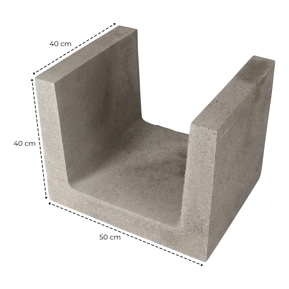 U-element 40x50x40 Grijs