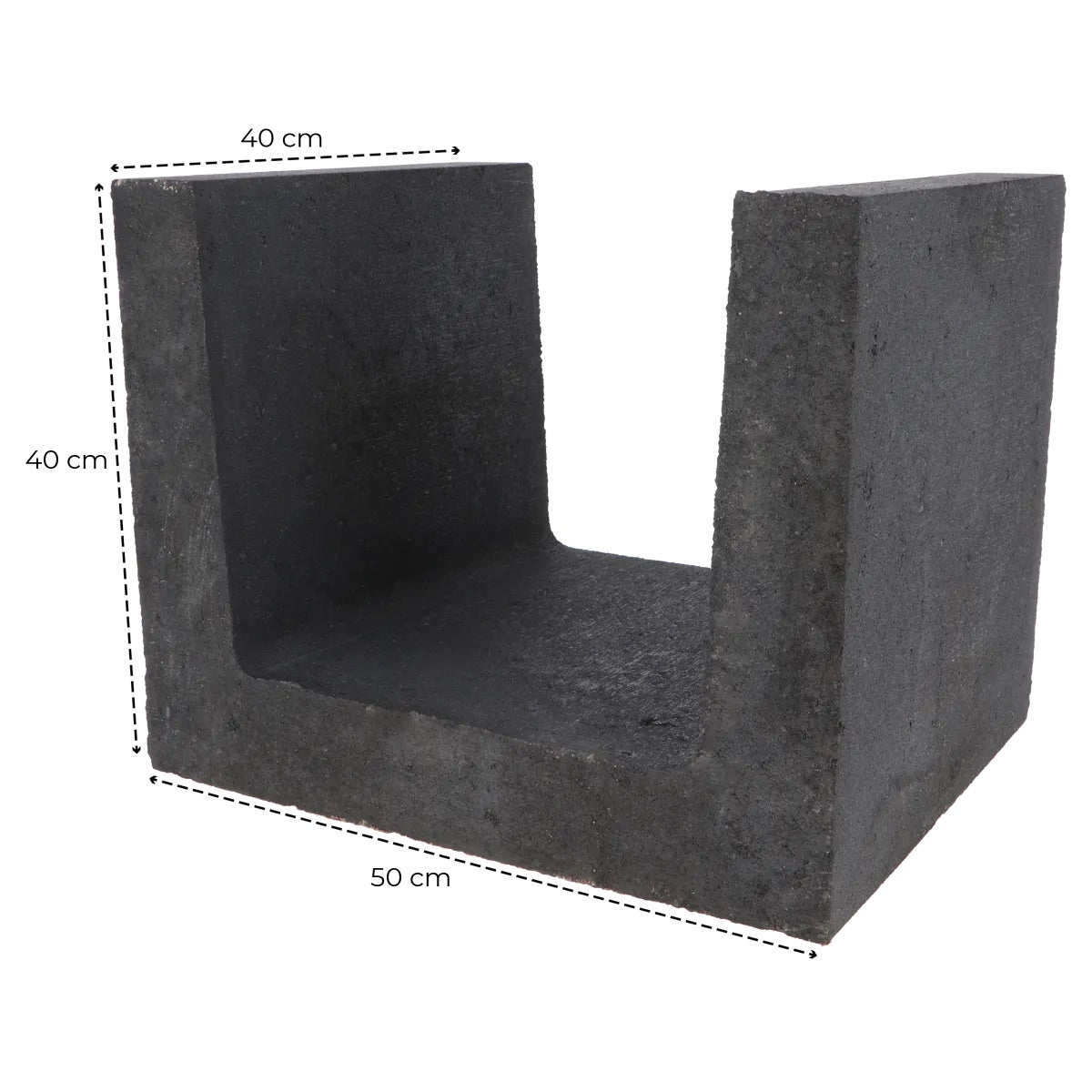 U-element 40x50x40 Antraciet
