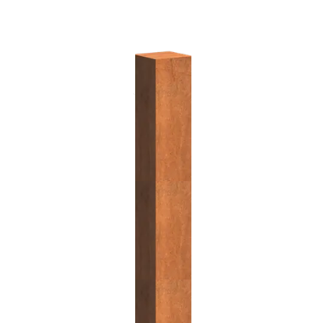 Cortenstaal overzetpaal 7x7x215 (excl. hh paal 68x68 mm)