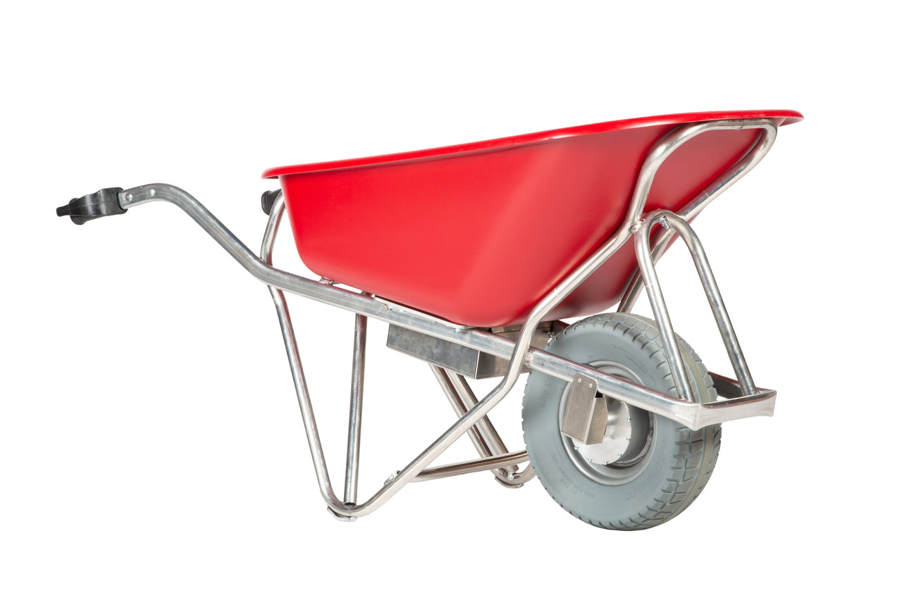 Kruiwagen, 90L, kunststof rode kuip, Profimax elektrische M-E-Barrow