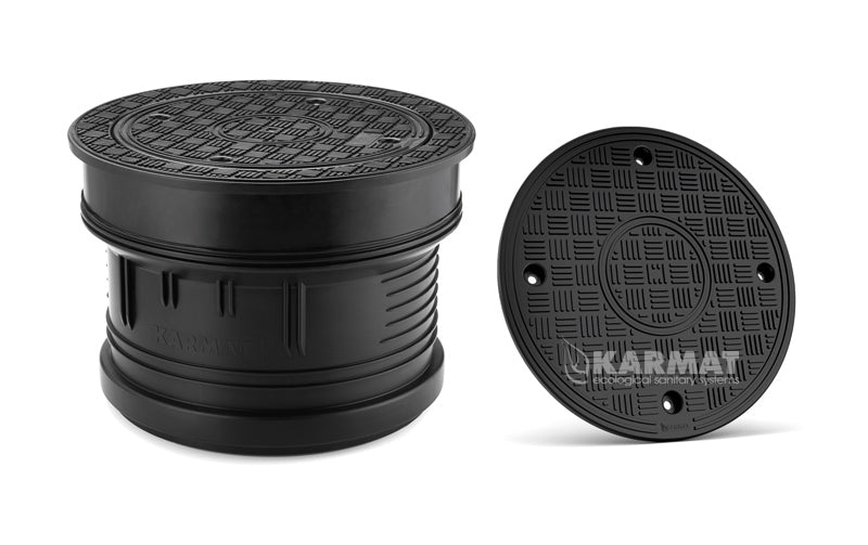 Putdeksel rond 315mm manchetmof, dicht rooster