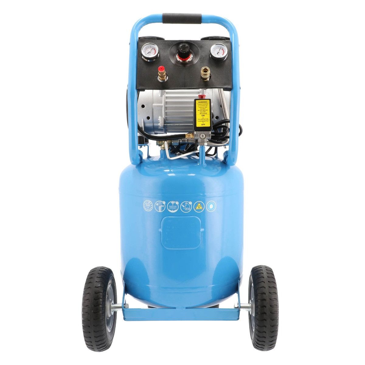 Stille olievrije staande compressor 8 bar 2 pk/1.5 kW 150 l/min 38 l LMVO 40-250
