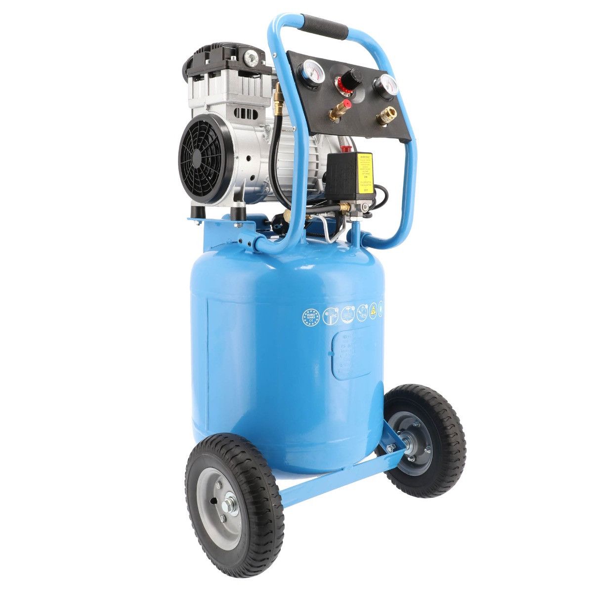 Stille olievrije staande compressor 8 bar 2 pk/1.5 kW 150 l/min 38 l LMVO 40-250