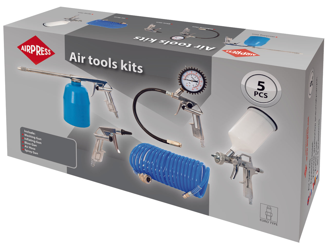 Airpress Accessoiresset 5 delig Euro