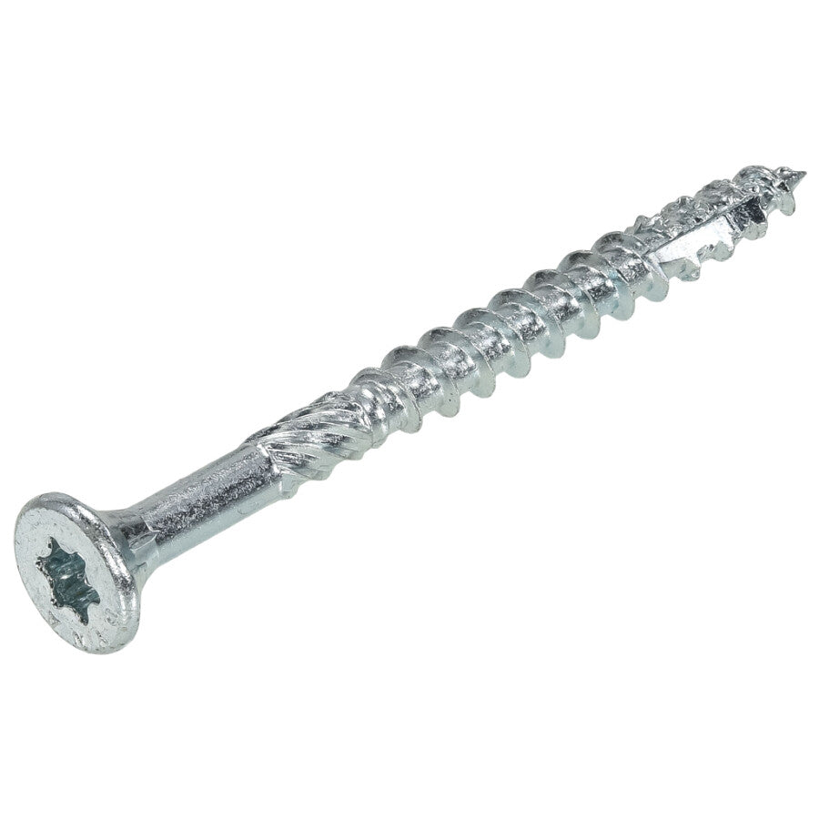 Dynaplus constructieschroef - 6.0x80mm [100x] Verzinkt Verzinkt / Deeldraad / Platkop