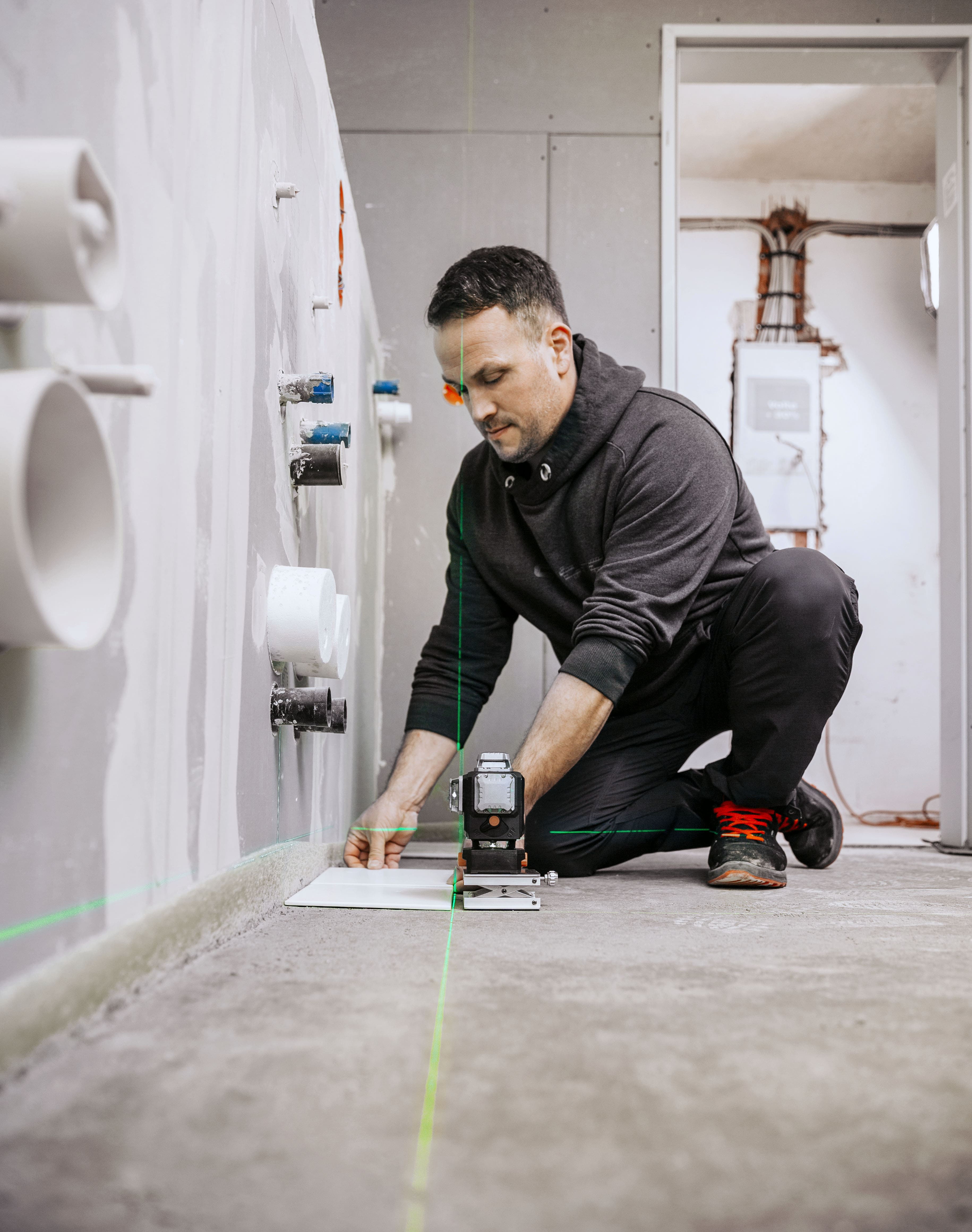 Axeo 4D - De veelzijdige laser met 2 horizontale laservlakken - voor plafond- en vloerwerkzaamheden