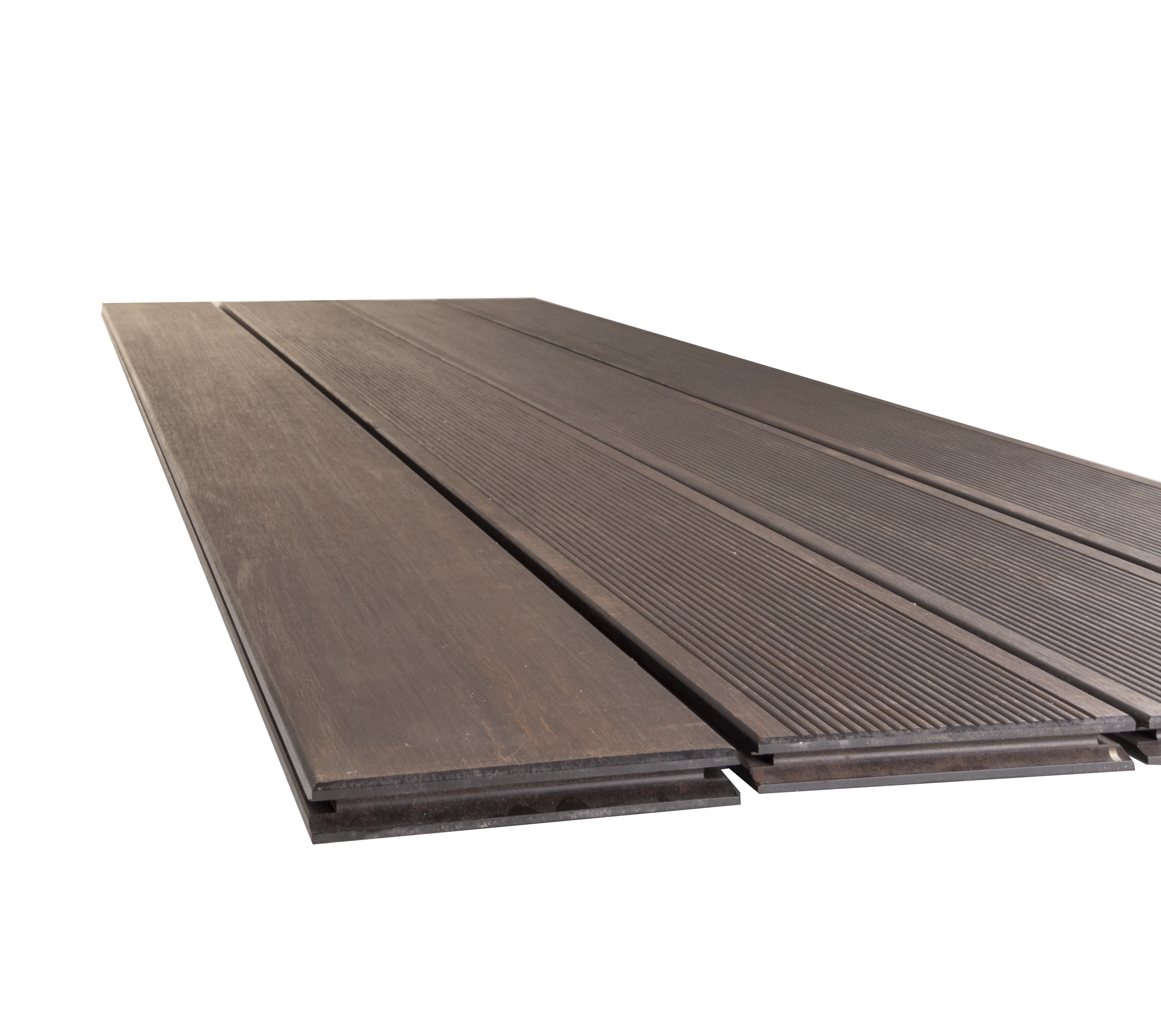 PLNQ® Bamboe Vlonderplank – 1850 x 137 x 20 mm – Donker Houtkleur