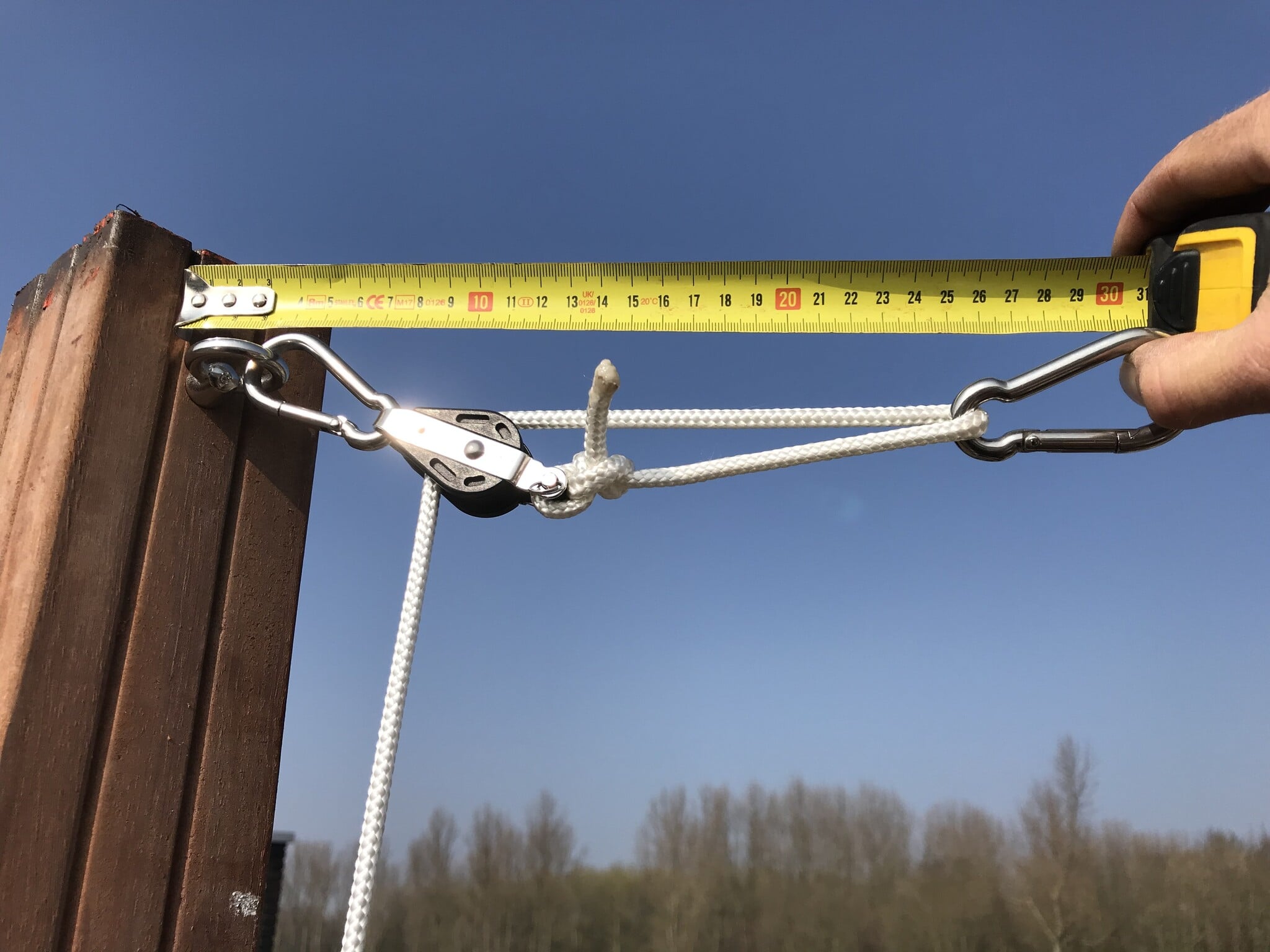 KATROLSET RVS, met schroefogen voor Robinia palen, voor 3- of 4-hoek