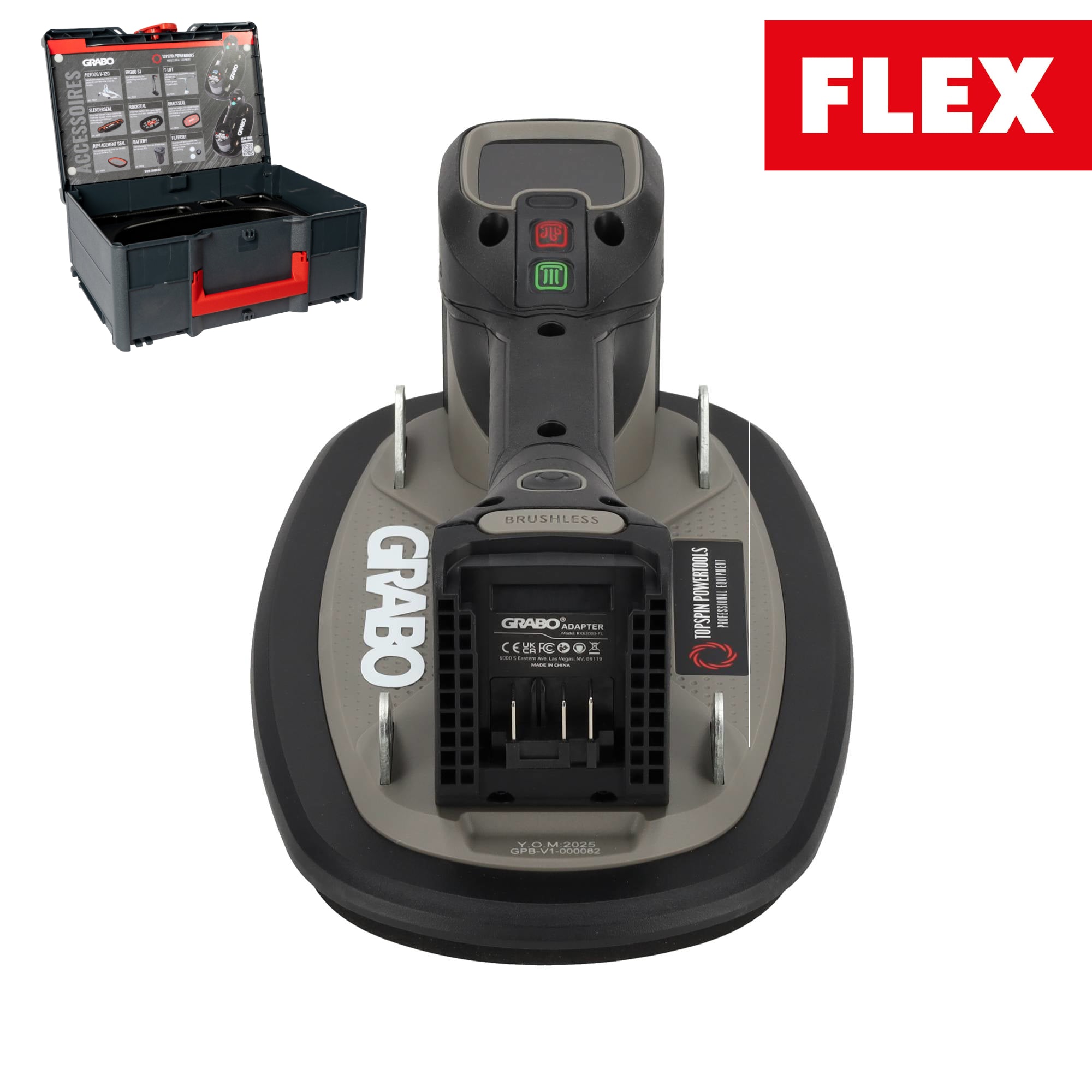 Grabo Pro Brushless in Tanos Systainer- met 18V accuaansluiting