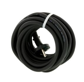 Aansluitsnoer, rubber met stekker, 3 x 1,5mm2 HO5VV-F3, L = 2 mtr.